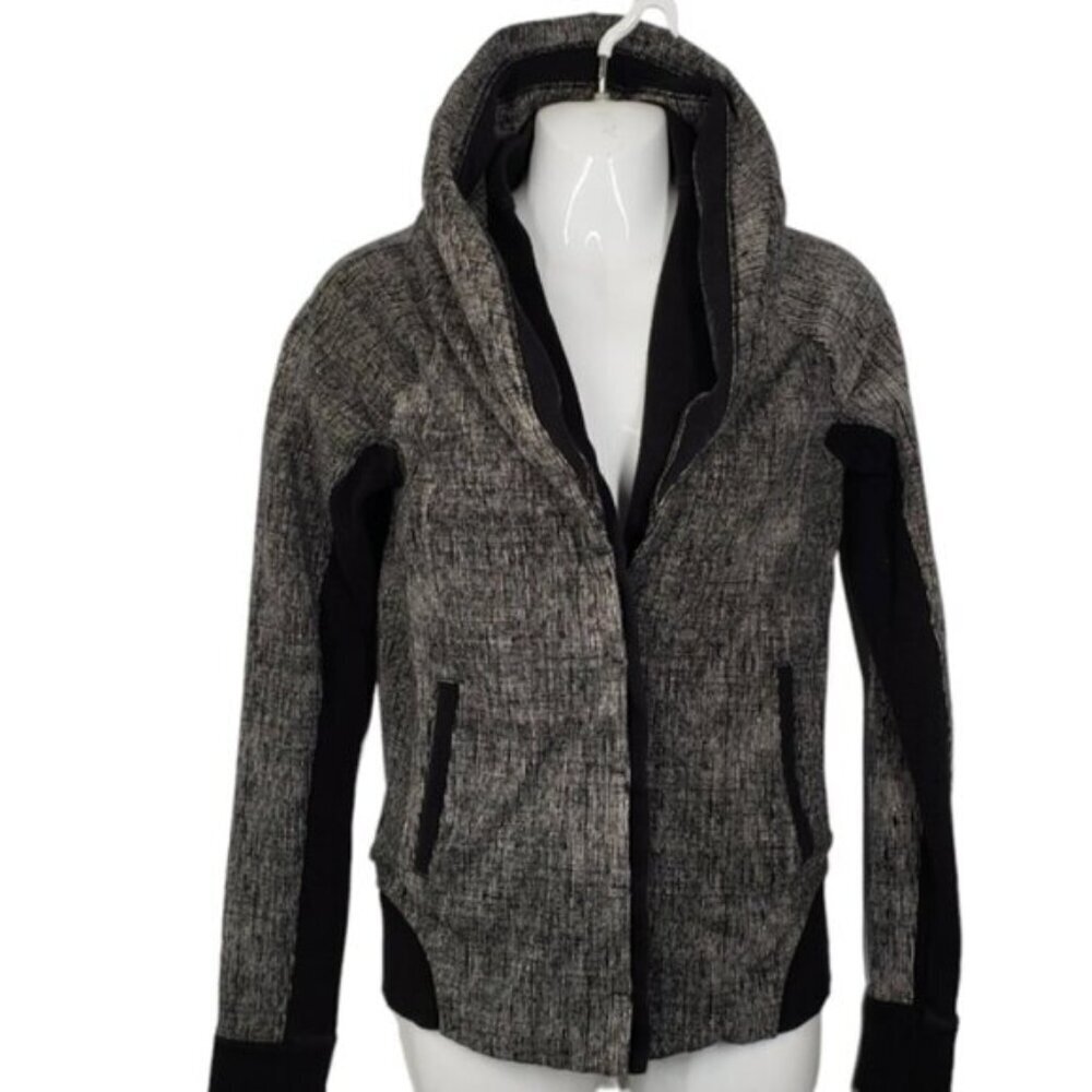 Lululemon To Class Jacket Black Grey Women's Size 4 Athleisure